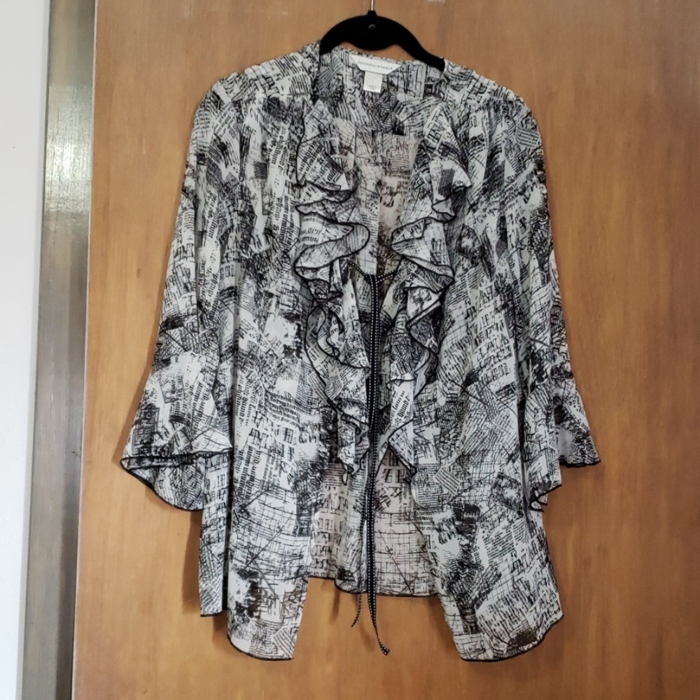 Sheer open blouse